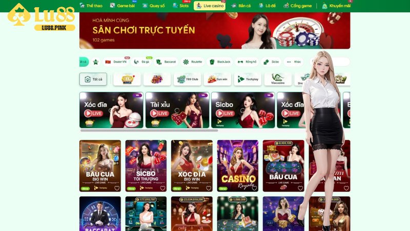 Live Casino: Sòng bài thật, cảm giác thật, dealer nóng bỏng!